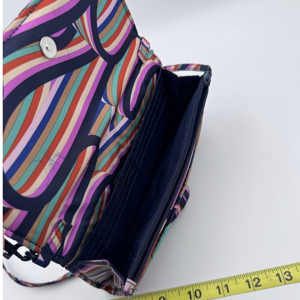 Vera Bradley Essentials Y2K Retro Ribbons Bi Fold Wallet Crossbody Colorful - Picture 5 of 9